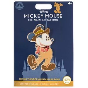 DISNEY 🌟 Big Thunder Mountain Railroad Limited Release Enamel Pin, huge Mickey